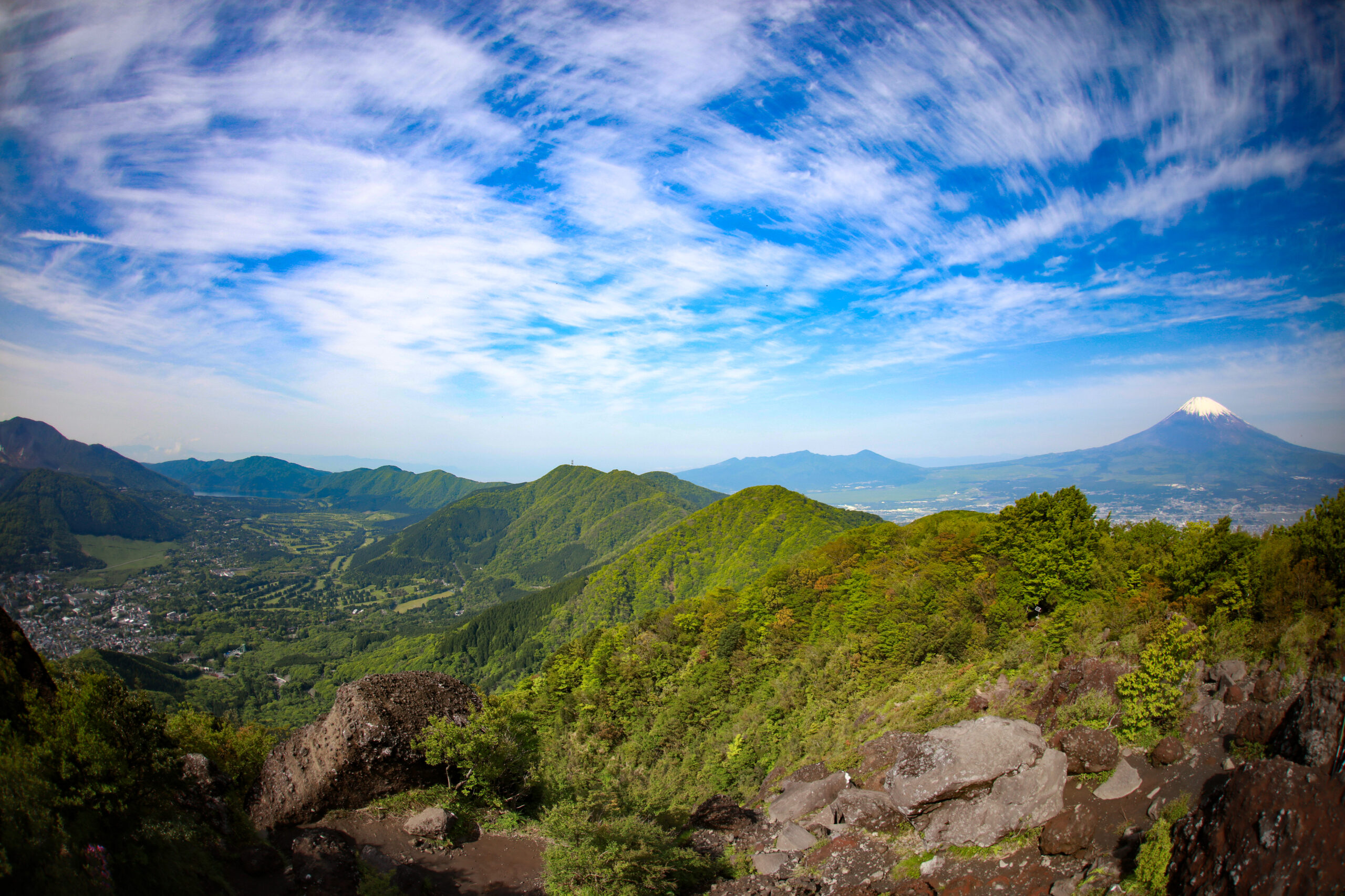 山頂からの富士山パノラマ